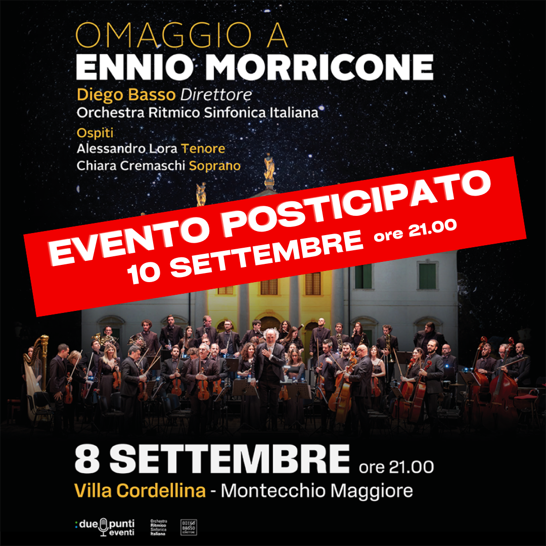 Evento POSTICIPATO a martedì 10 settembre ore 21.00